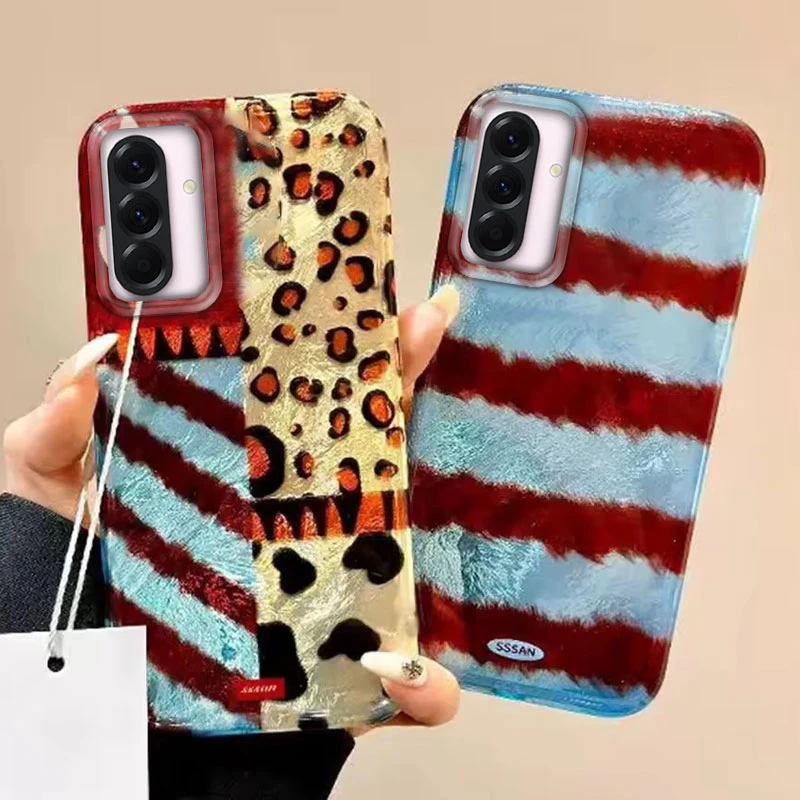 Leopard Fall Für Samsung Galaxy A16 M16 A06 A13 A04S A14 A24 A54 A15 A25 A35 A55 A26 A36 A56 S21 S22 S23 S24 Plus Ultra FE Abdeckung