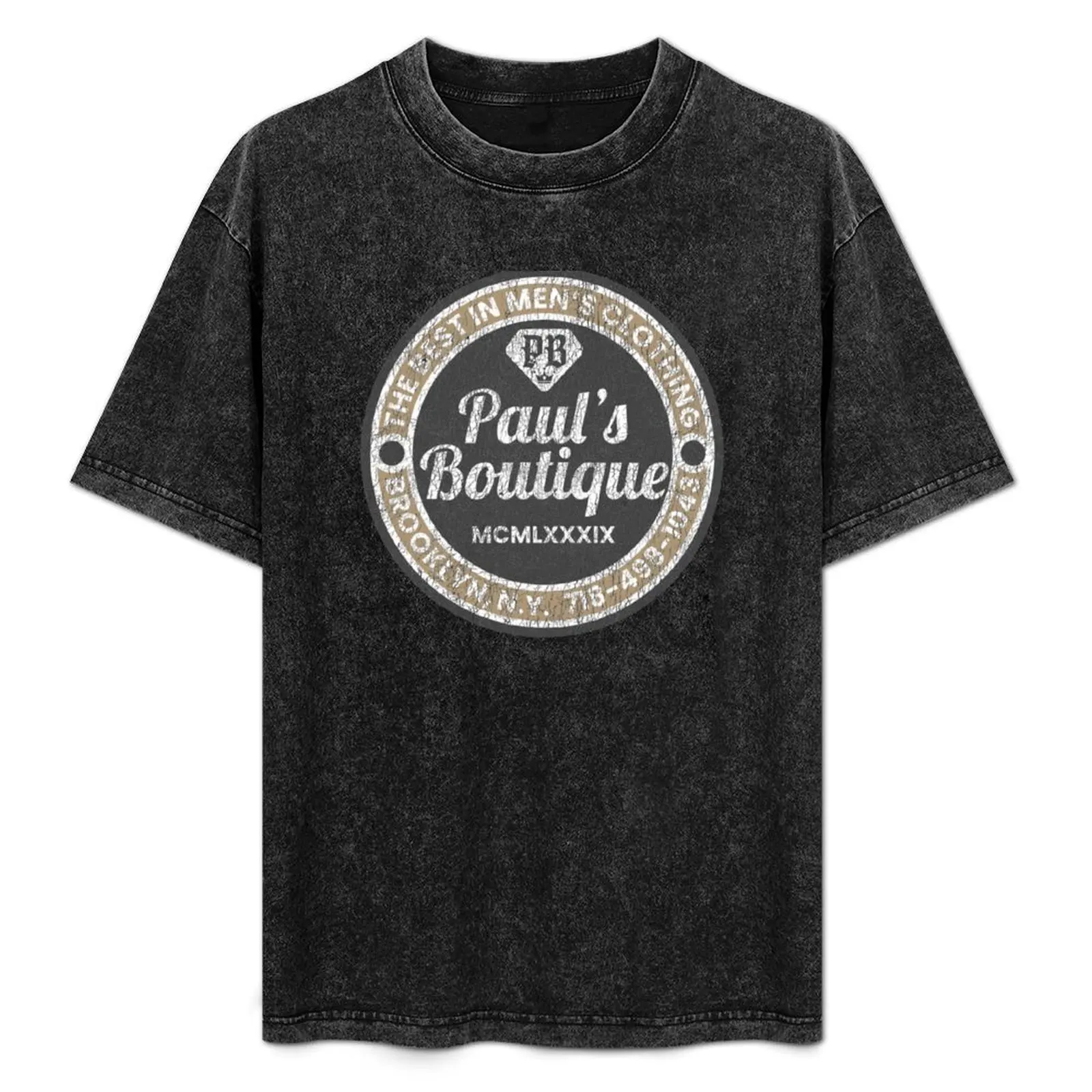 

Paul's Boutique Distressed T-Shirt Gym Wear Breathable Short Sleeve Tee