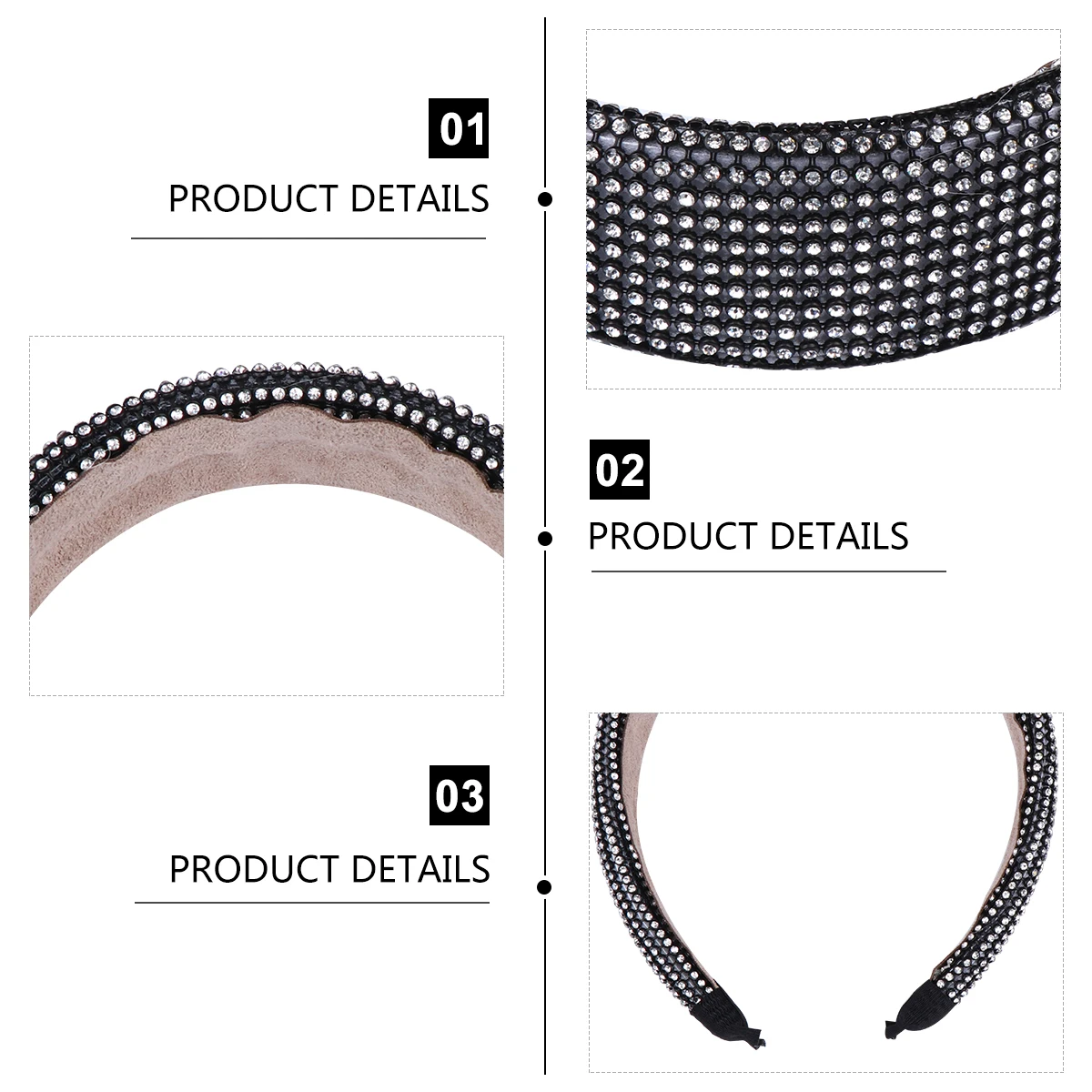 

Simple Rhinestone Headband Miss Hair Accessories for Girls Headbands Women Rhinestones Hoop