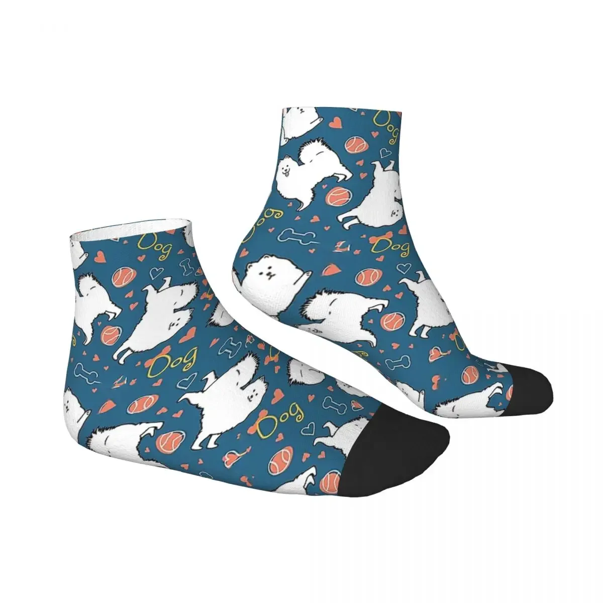 Love Samoyed Dog Socks Harajuku Sweat Absorbing Stockings All Season Socks Accessories for Unisex Christmas Gifts