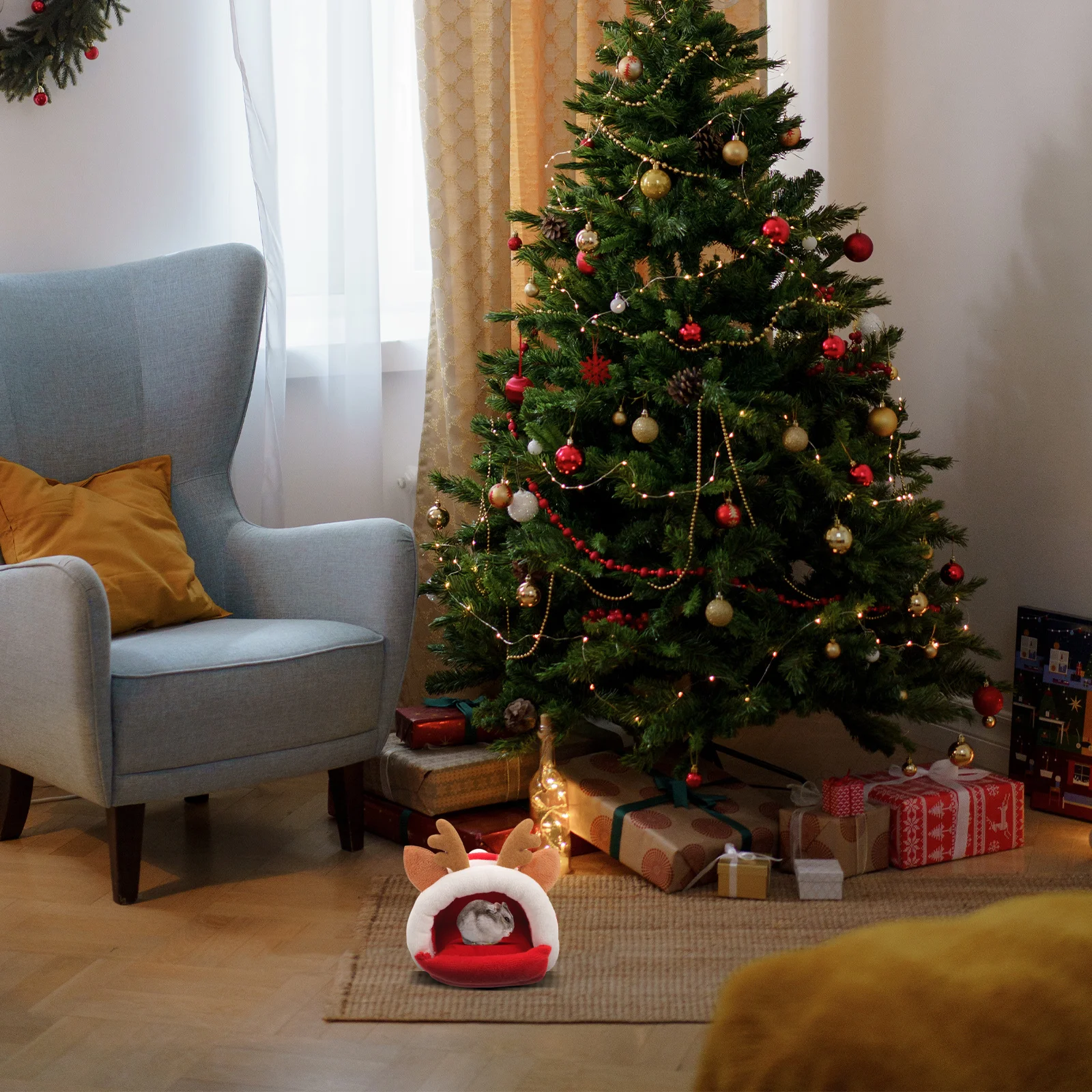 

Warm Pet Shape Hamster Bed For Hamsters Rabbits Chinchillas Hamster Hideout Winter Small Animal House Cozy Bed Hideout