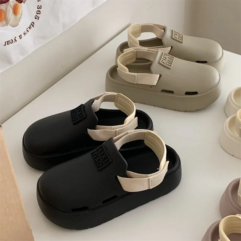 Neutral wind casual sandals package head sports 2024 summer new girls boys EVA outdoor soft bottom seaside beach slippers