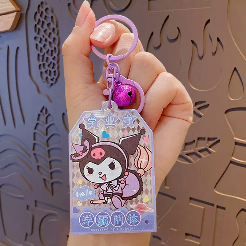 

Kawaii Sanrio Kuromi My Melody Into Oil Quicksand Blessing Brand Key Chain Pendant Girl Heart Seet Cute Bag Hanging Decoration