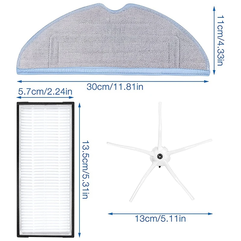 อะไหล่สําหรับ Xiaomi Roborock S7 T7 T7S T7plus T7splus, อุปกรณ์เสริม 13 ชิ้นสําหรับเครื่องดูดฝุ่นหุ่นยนต์ Xiaomi