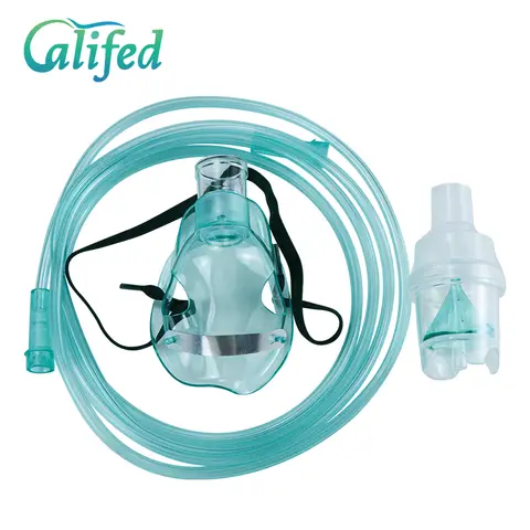 Califed Nebulizer Masks with Tubing Disposable Nebulizer Inhaler Adult Child Atomization Mask Aerosol Medical Accessories