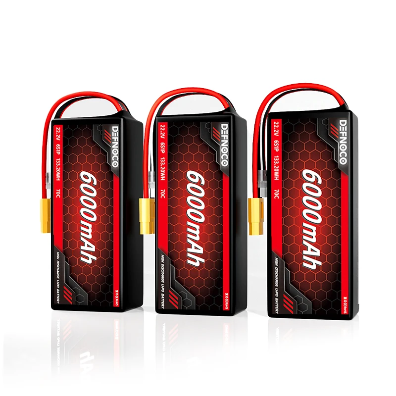 Lipo аккумулятор Defnoco 6000 мАч 6S 22,2 В 70C для FPV/UAV Drone