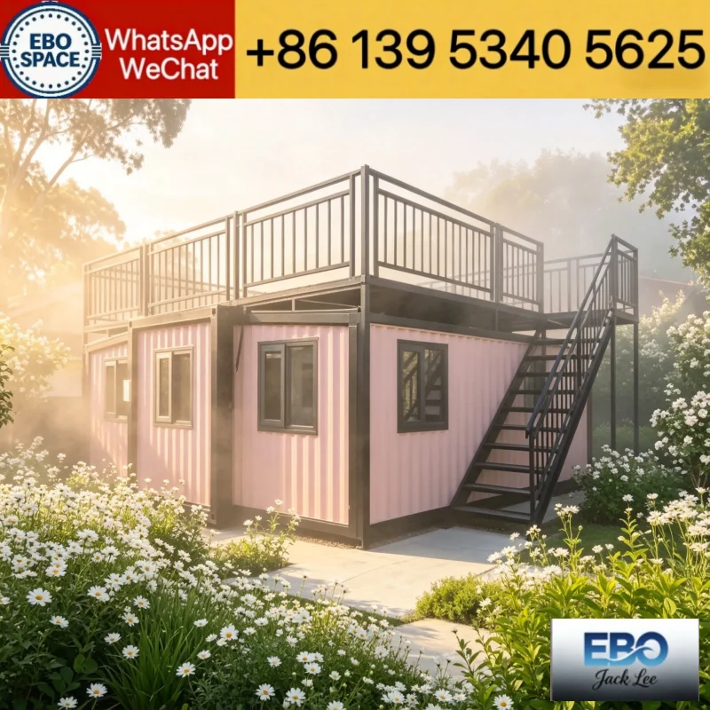 Prefab Mobile Glamping House 20ft Waterproof Sound Insulation Space Capsule Lodge Homestay