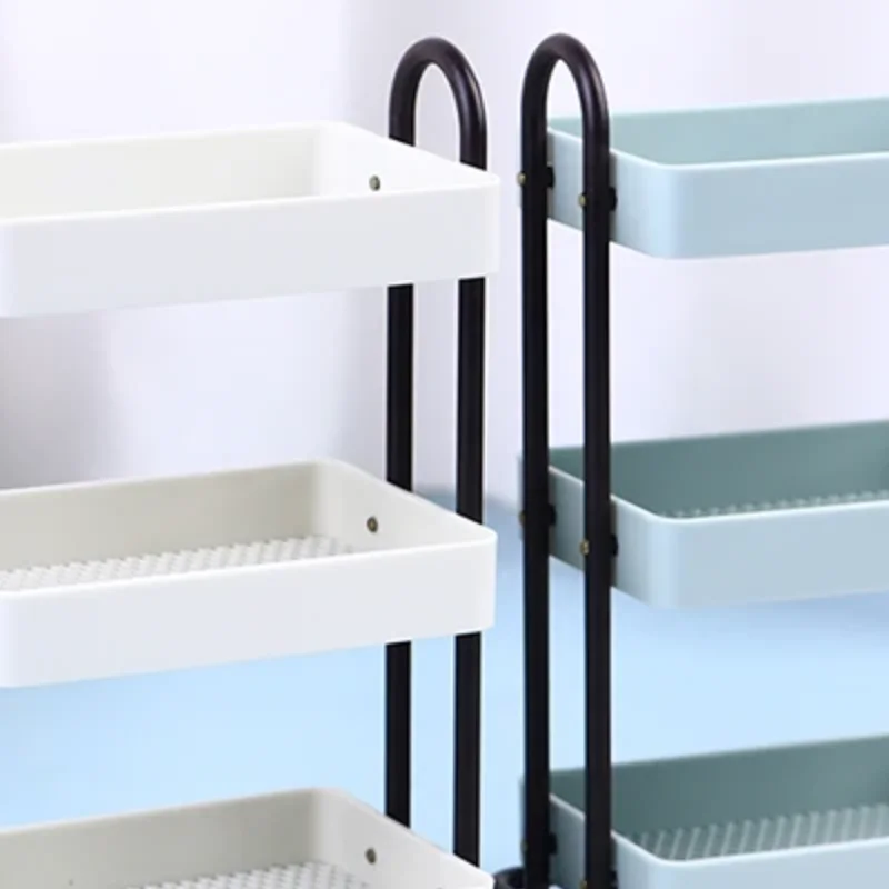 Dollhouse Trolley Dining Car Shelf Bookshelf w/ Wheels Doll Storage Display Rack