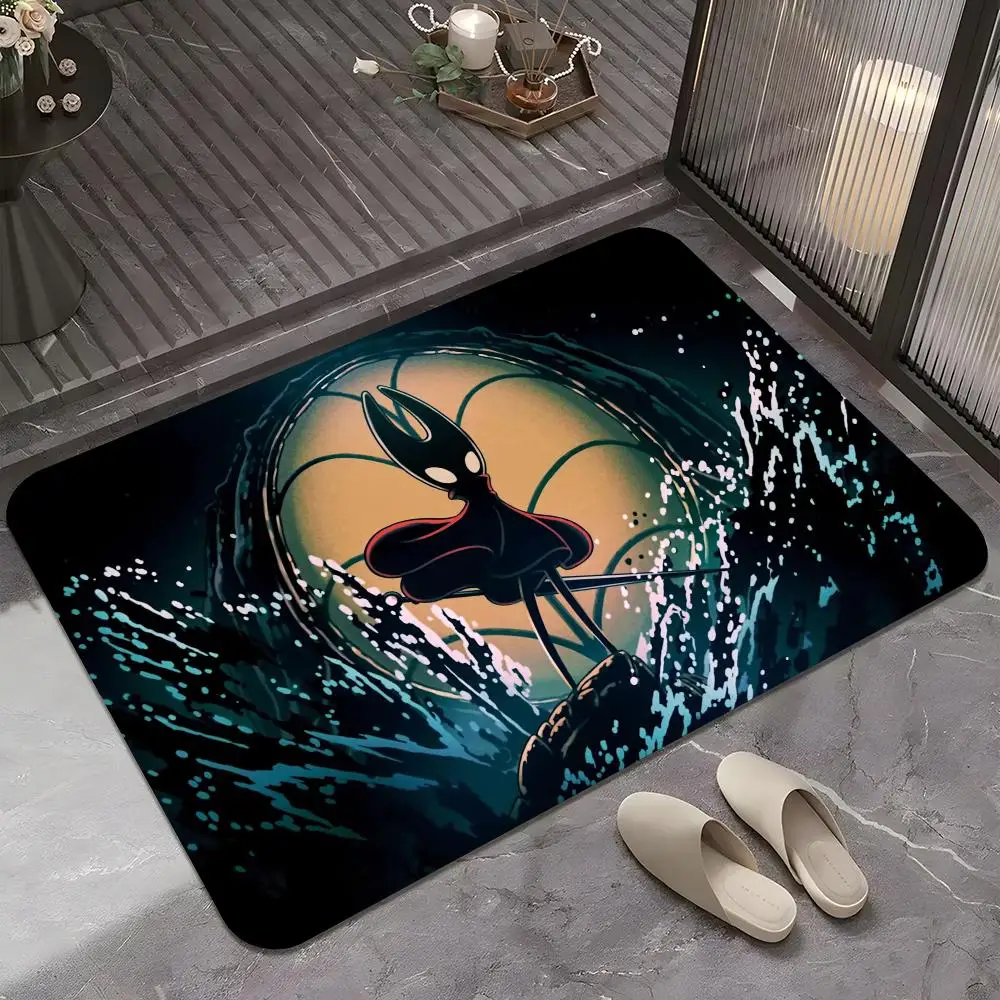 Gamer Hollow Knight Floor Mat HD Art Wall Room Decor Home Waterproof Home Living Bar Decorative Paintings
