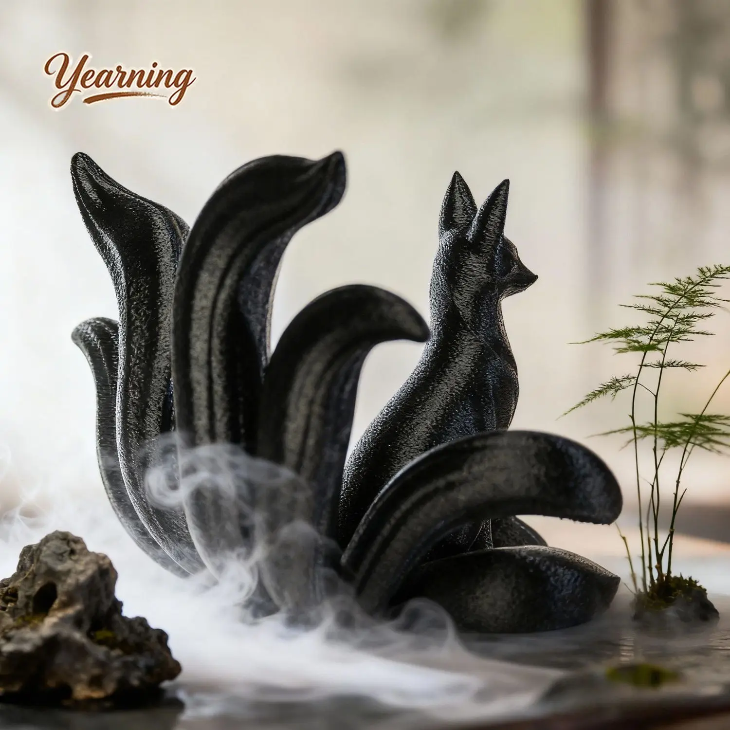 Minimalist Art Ornament Nine Tailed Fox Birthday Gift Creative Handmade Office