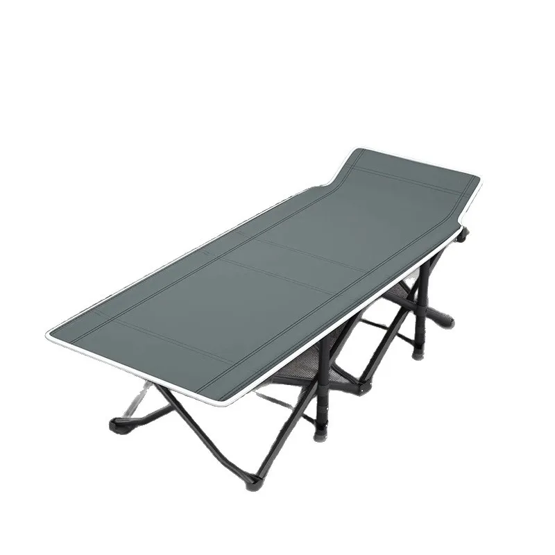 Outdoor folding bed Portable lightweight camping camp Single lunch break Office nap recliner Accompanying bed
