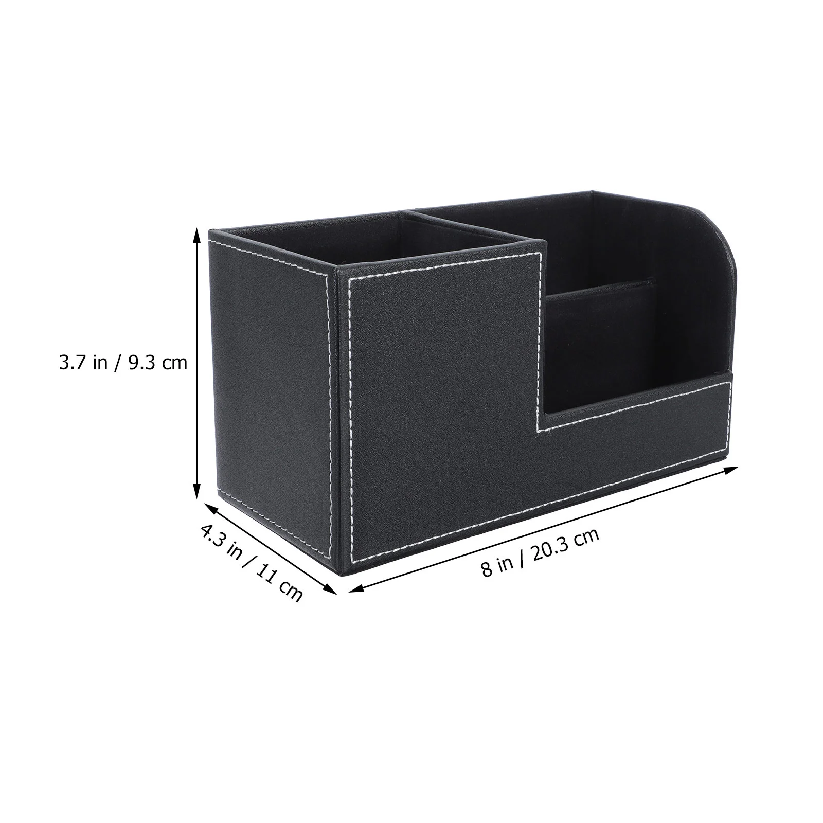 1 قطعة حامل قلم PU متعدد الوظائف مكتب منظم سطح المكتب الإبداعية الأعمال صندوق أدوات مكتب منظم القلم #6