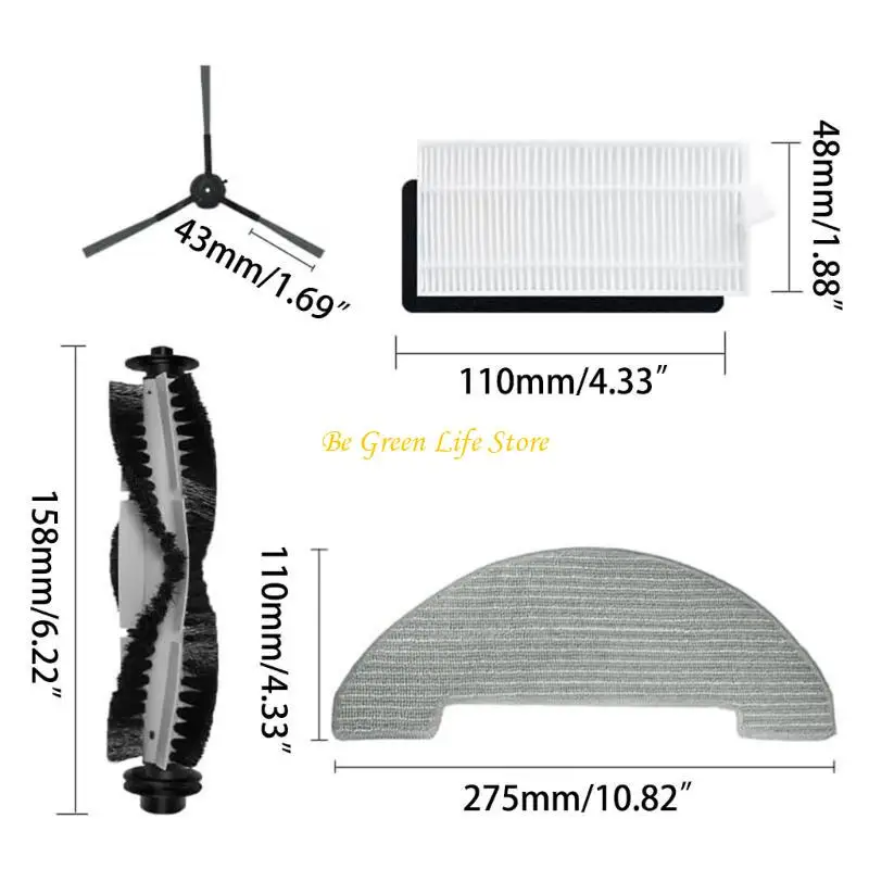 M7DF для Xiebro HR1010 Робот вакуумный чистящий чистящий очиститель запасная часть края главная кисть