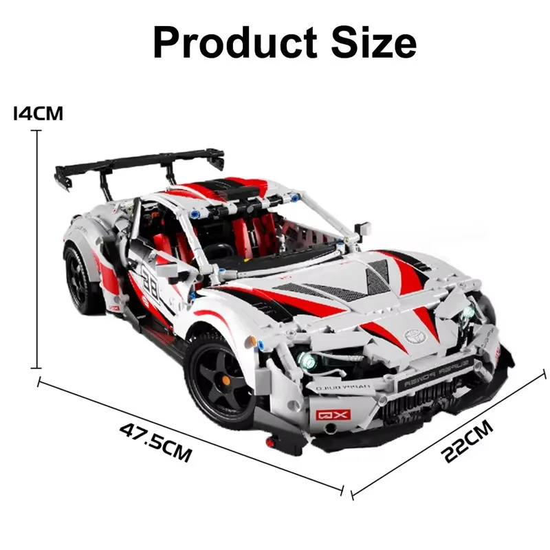 Moc 23002 blocos de construção de carro técnico gt86 super esportivo de alta qualidade, veículos de corrida, tijolos, montagem de quebra-cabeça, brinquedos, presentes de natal