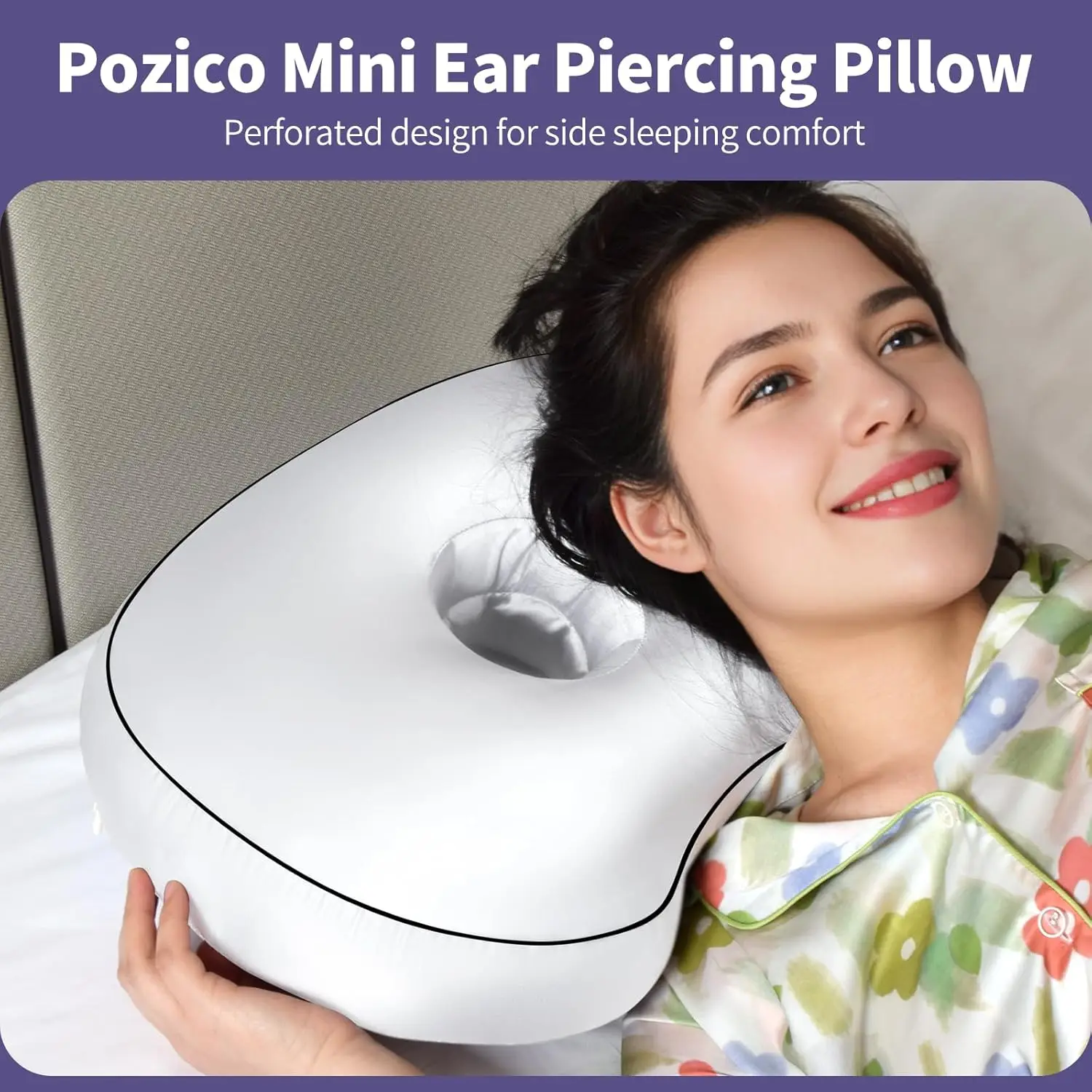 Ear Piercing Pillow, Side Sleeper Pillow with 3.5