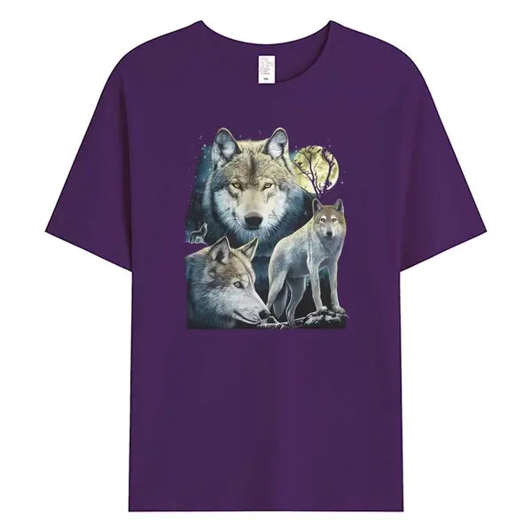 T-Shirt + Shorts Set Rock Chang Original Wolf Glow in the Dark Unisex Large