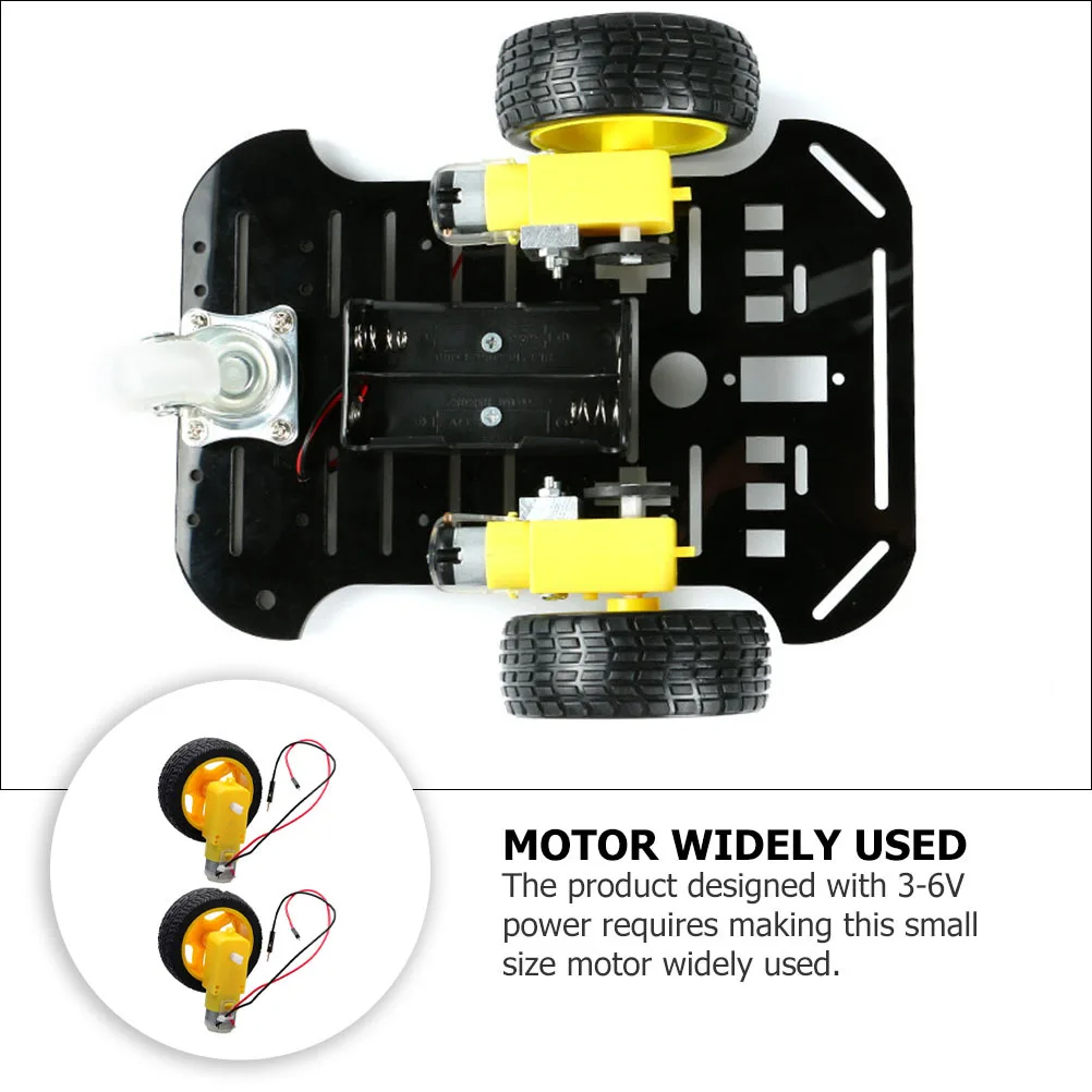 

1Set Dc Gear Motor Dual Shaft Reduction Motor 3-6V Mini Size Long Service Life for Smart Car Robot DIY Electric Models