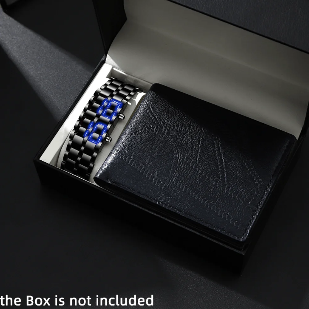 2pcs/set Men's Fashion & Casual Quartz Watch with Black Wallet, Ideal Gift for Special Occasions