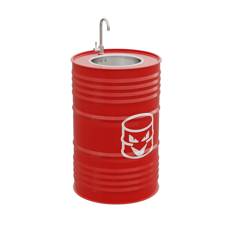 

Wrought iron wash basin retro industrial air oil drum creative bathroom washbasin toilet personalized washbasin washbasin