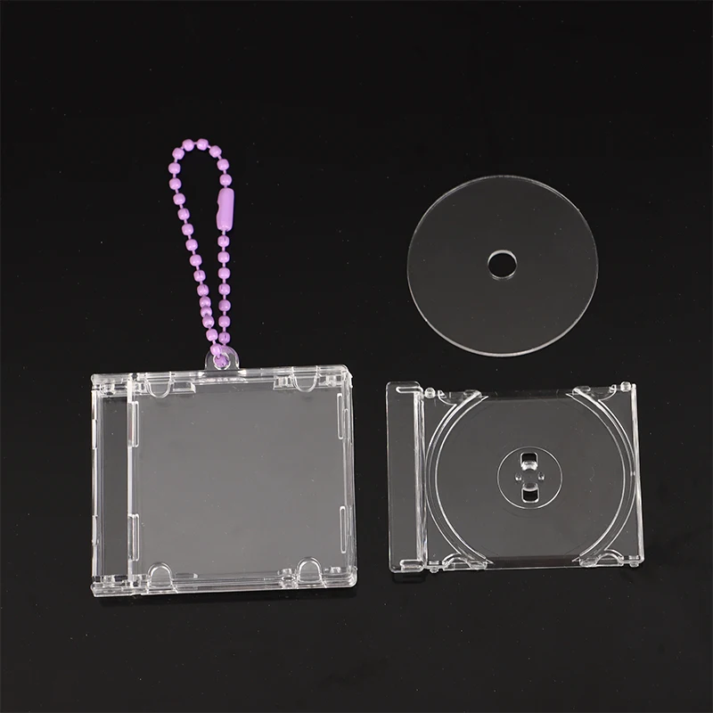 NFC Functional CD Disc Case Key Chain Blank Album Mini CD Case Keychain Commemorative Album Key Holder DIY Bag Pendant﻿(CCA96)
