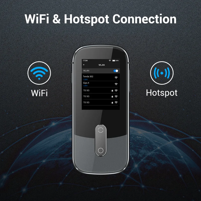 W09 Ai مترجم صوتي ذكي IPS شاشة تحكم باللمس بث صوتي فوري مترجم ذكي مع CHAT GPT