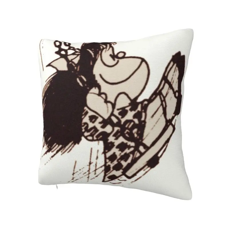 Laptop Skins Sleeves Mafalda Throw Pillow Covers Bedroom Decoration Quino Cartoon Manga Outdoor Cushions Square Pillowcase