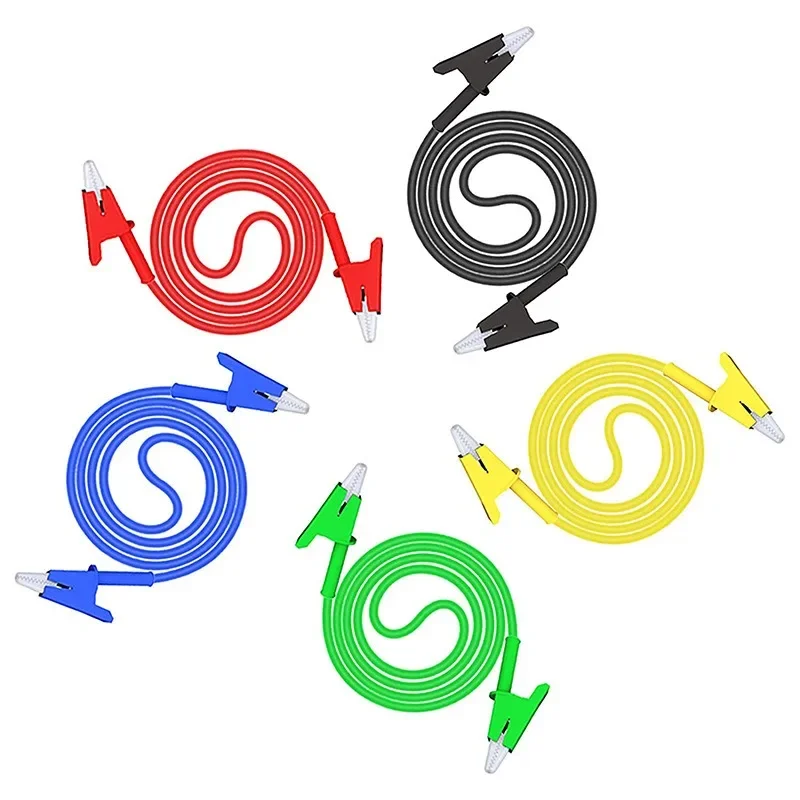 Cavo di prova con doppia clip a coccodrillo Cavo da 1 m Clip a coccodrillo per carichi pesanti Cavo HVAC con diametro di apertura di 15 cm 1000 V/15 A