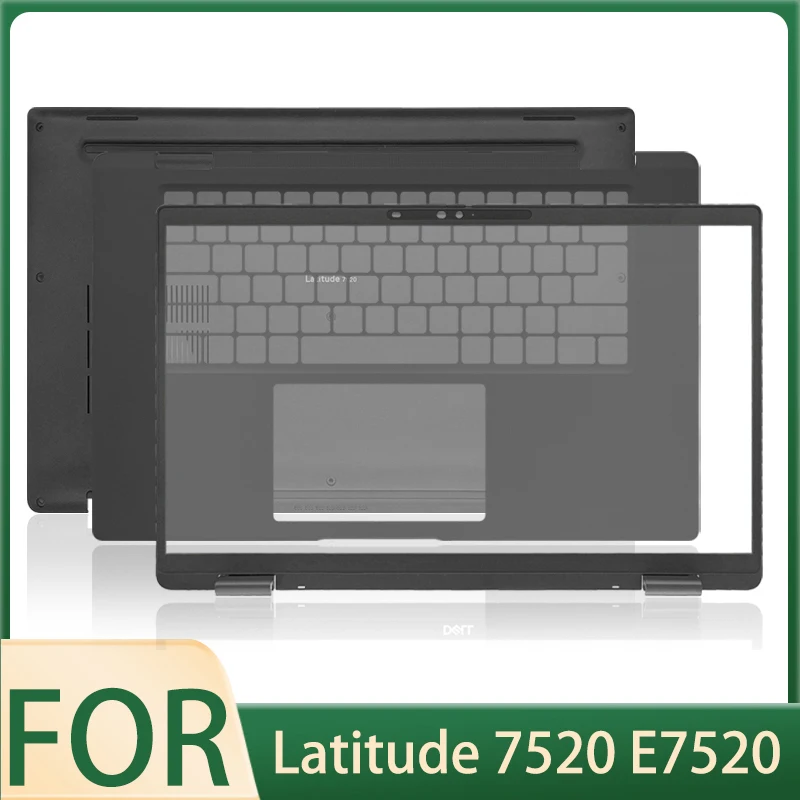 

New For Latitude 7520 E7520 Series Laptop Front Bezel Palmrest Upper Bottom Base Case Black