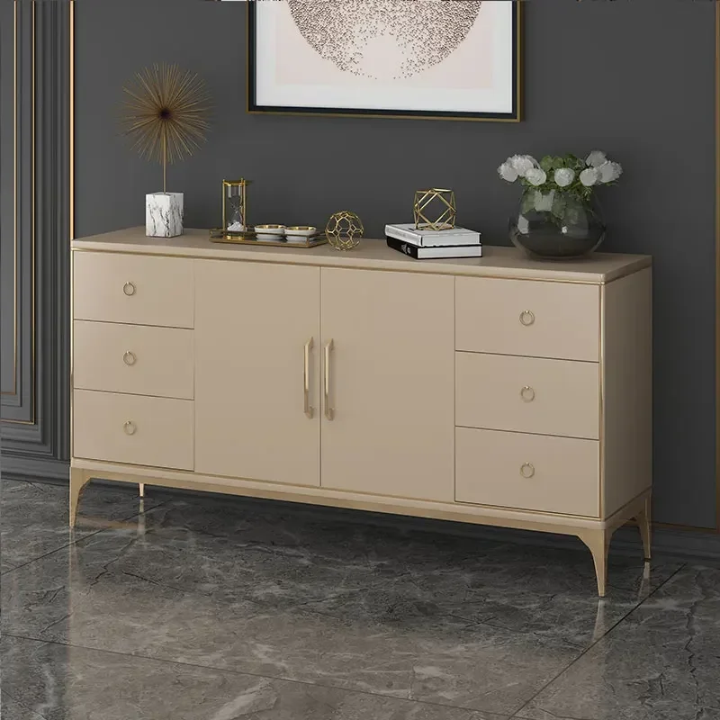 

Легкий и роскошный буфет в американском стиле, современный и простой шкаф от двери до двери, настенный шкаф из массива дерева для гостиной, чайный кабин