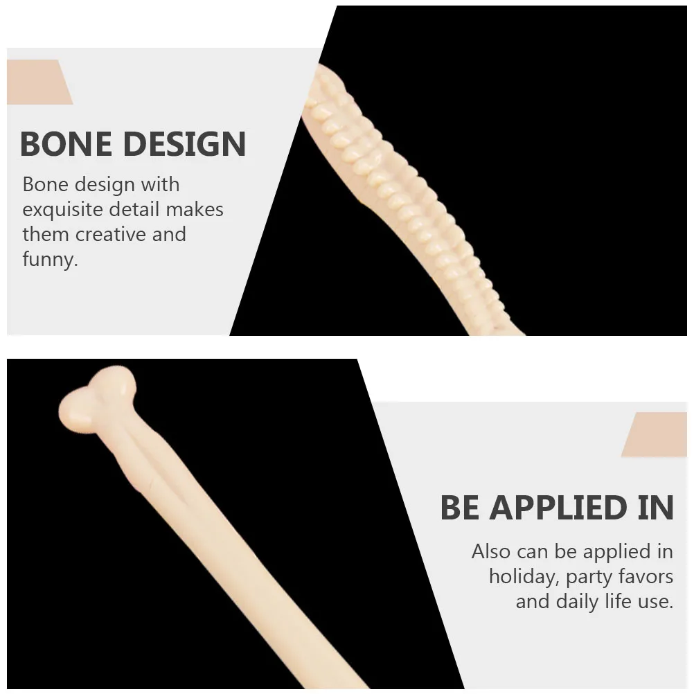 15pcs 0.7Mm Bone Shape Ballpoint Pens Creative Skull Design Smooth Writing For Kids Students Party Halloween Gifts School