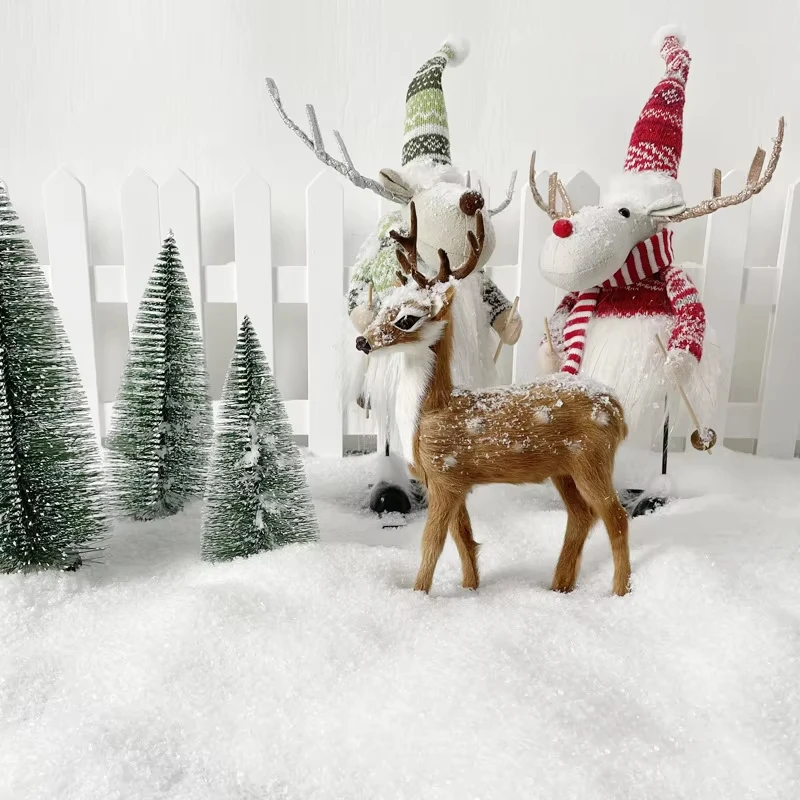 Weihnachtsdekoration, künstlicher Kunststoff, trockenes Schneepulver, Modellbausätze, DIY, Festivalszene, Layout, Winter, Party, Dekoration, 30 g/Beutel – Detail 6