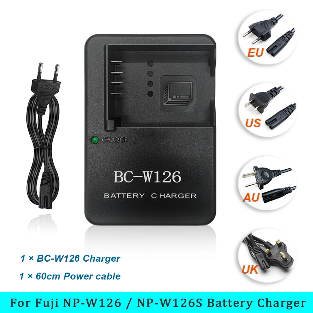 BC-W126 BCW126S Ładowarka do aparatu Fuji NP-W126S NPW126 FinePix X-Pro3,X-Pro2,X-Pro1,X-E1,X-E2,X-E3,X-H1,X-A1,X-T20,X-T1 — zdjęcie produktu 6
