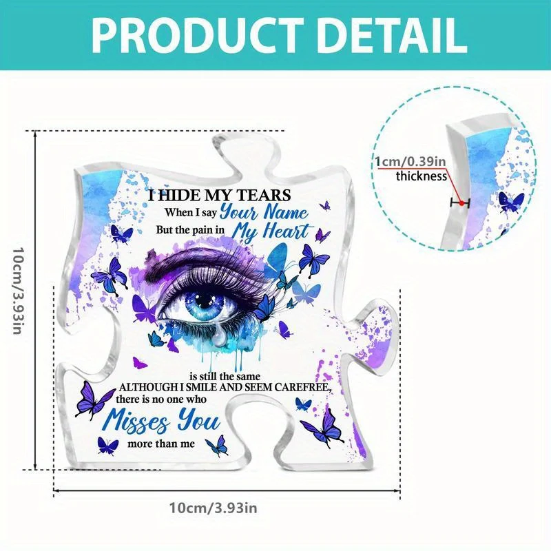 قطعة مركزية للطاولة من الأكريليك للتذكاري والجنزة وهدايا التعاطف وديكور الحفلات #3