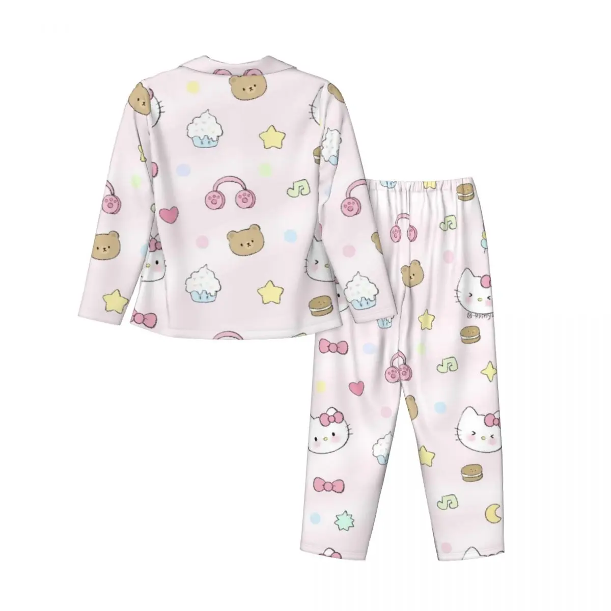 Sanrio Pigiama da Donna Set Donna 2 Pezzi Pigiama Donna Coppie Pigiama Completo Abbigliamento per la Casa