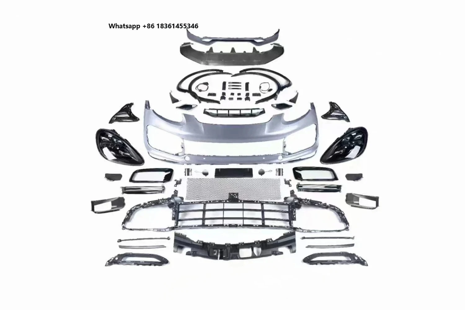 

For 11-14 958.1 modified Body kit headlight taillight grill Wheel eyebrow Car front rear Bumper assembly Surround
