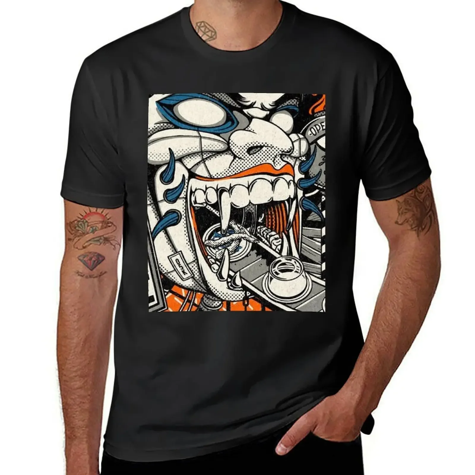 

Japanese Oni Tea House Vintage T-Shirt tees Aesthetic clothing mens big and tall t shirts