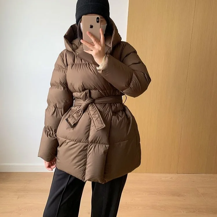 

Slimming ort Thiened Winter Jaet for Women Sli High-Quali Cotton Coat Trendy Personali Outerwear for 2025