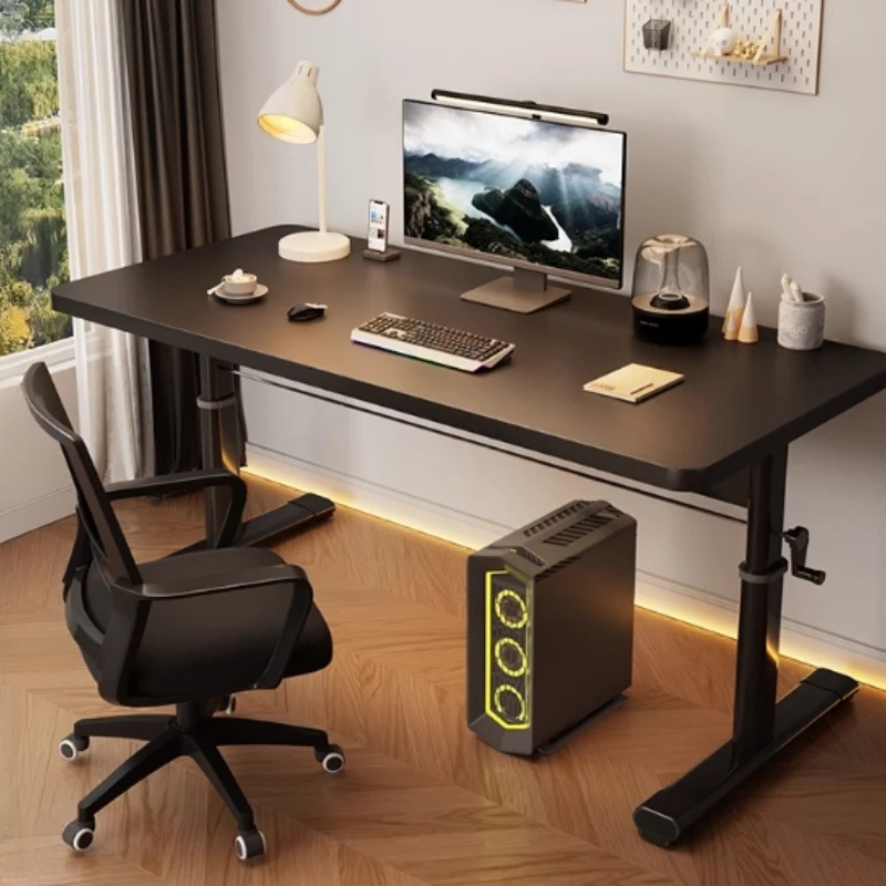 Lifting Computer Desk Top Bedroom Luxury Manmade Board Computer Desk Table Office Reading Mesa Para Compuatador Office Furniture