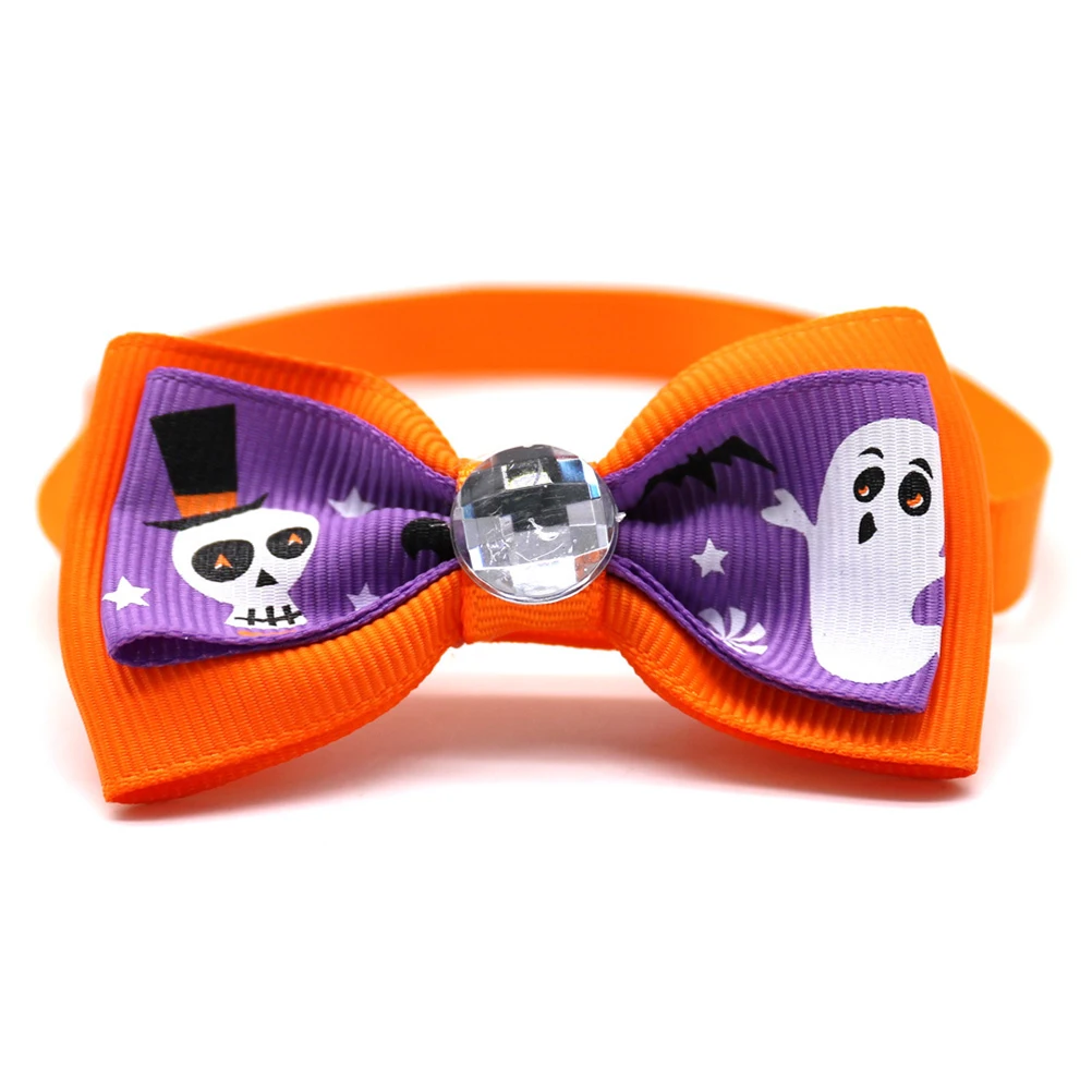

12 Pcs Pet Supplies Dog Bow Tie Halloween Costumes for Small Dogs Puppies Collars