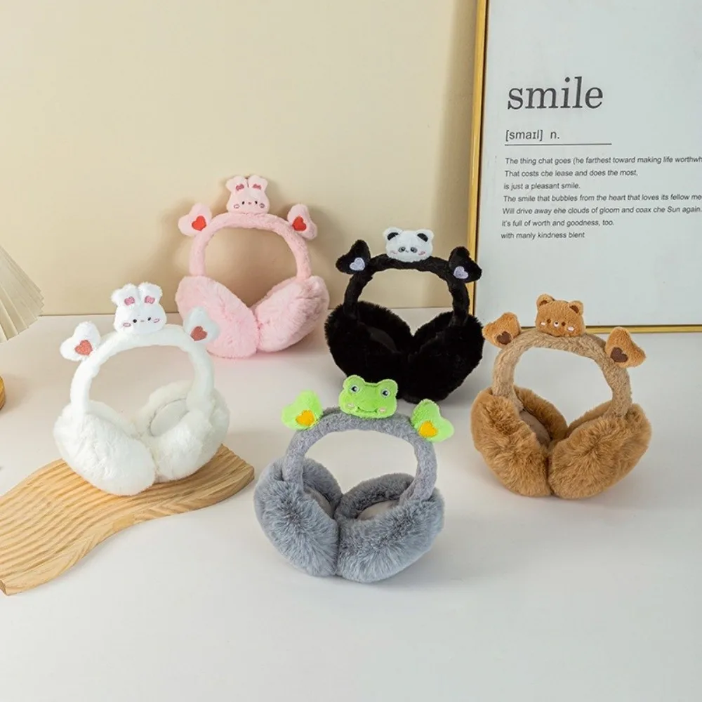 

Cute Cartoon Animal Plush Earmuffs Foldable Thickened Ear Warmer Anti-Freeze Keep Warm Ear Cover for Women Girls