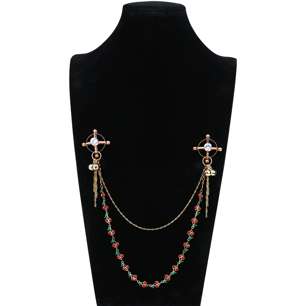 SXM جديد الحلمة المشابك الإناث الصدر تحفيز الجسم ملحقات السلسلة BDSM لعبة الحلمات إغاظة يمزح الجنس لعب للنساء