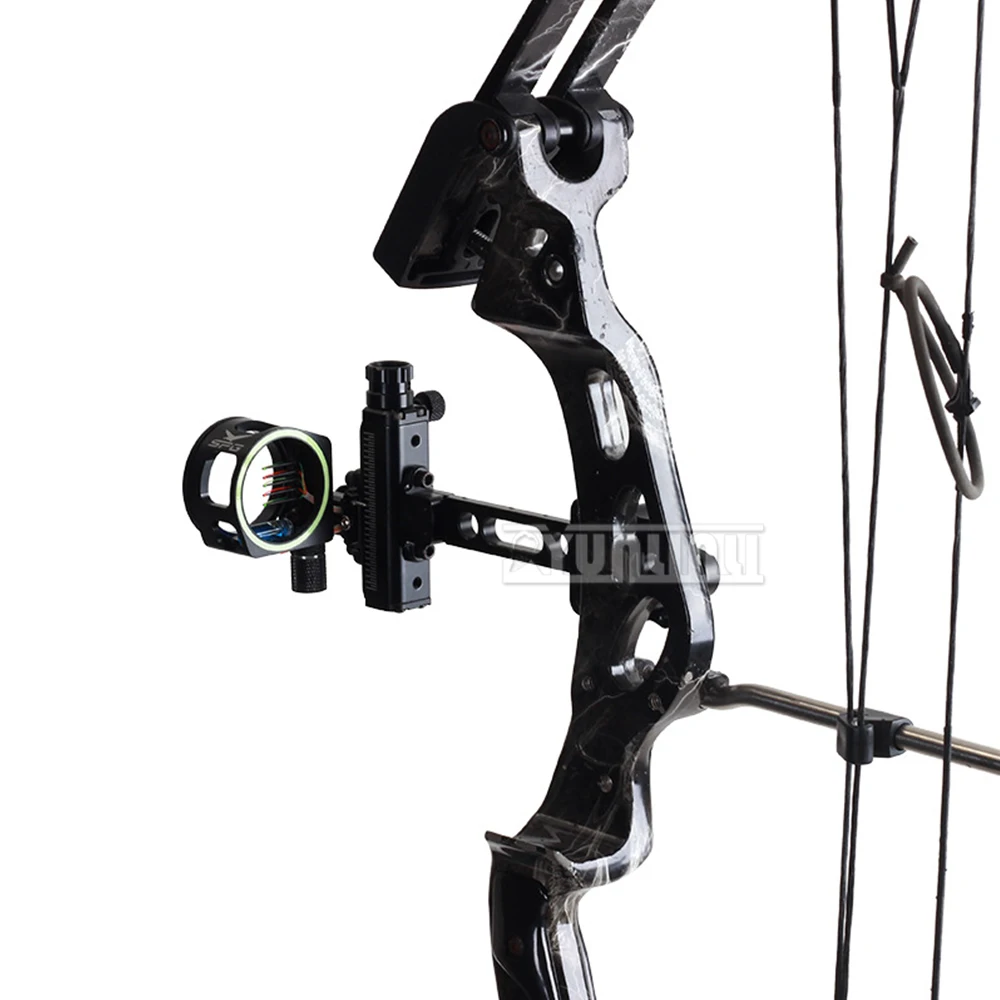 Composite Sight Long Rod Five-pin Aim Add Lens Self-contained Aim Lamp Night Aperture Bow Accessories