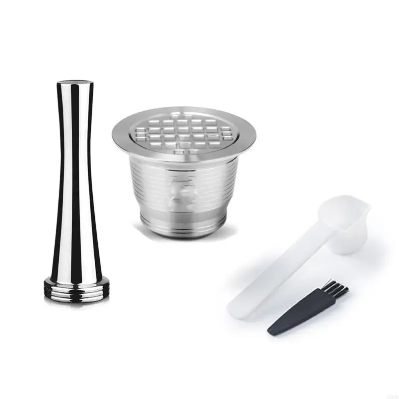 

Reusable Refillable Coffee Pods Stainless Steel Coffee Filter Practical Coffee Brewing Tool for Espresso Machine B03E