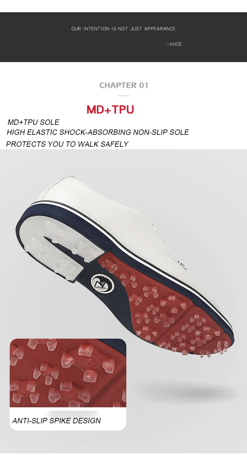 Golf Schuhe Für Männer 2024, Neue Weiß Professionelle Wasserdichte Nicht-slip Spikeless Outdoor Freizeit Walking Training Golfer Turnschuhe – Detail 3