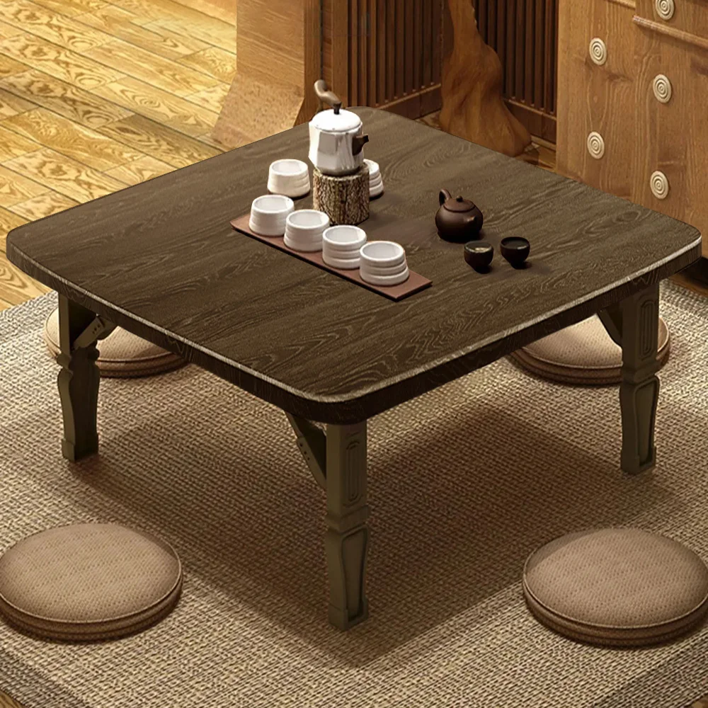 Square Wooden Folding Coffee Table