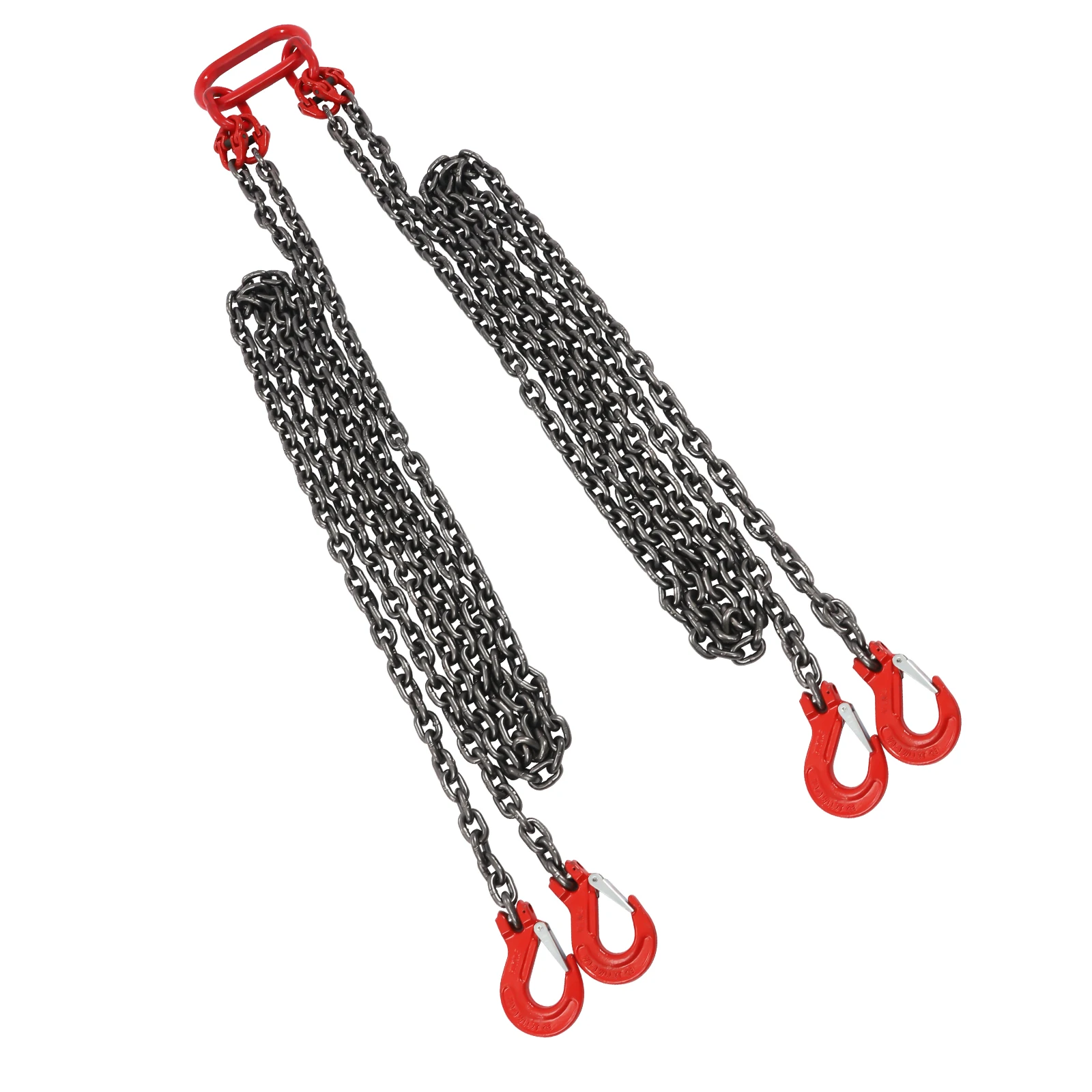 

10FT Chain Sling 5/16 Inch *10FT Lift Chain Chain Hoist Lifts with 4 Leg Grab Hooks Used in Mining, Machinery, Ports, Building