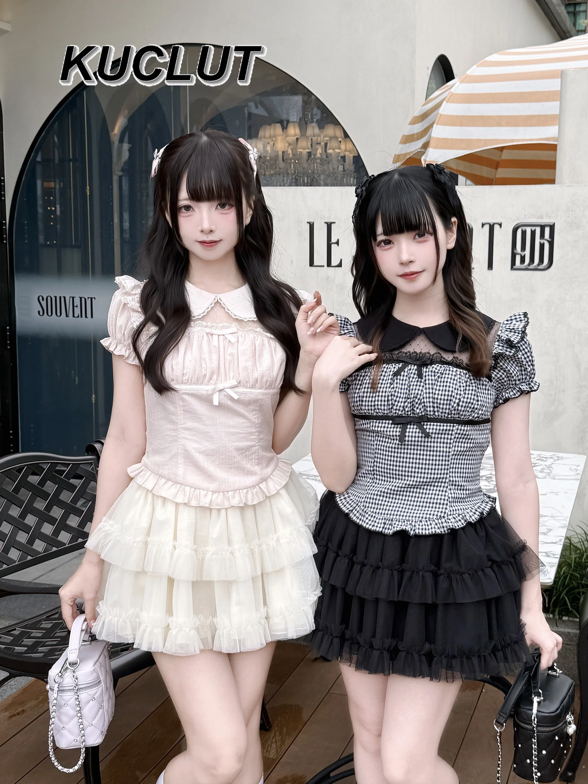 Süße süße lässige Miniröcke für Frauen, schwarz und weiß, japanisches Erwachsenen-Original-Design, klarer Stil, hoher Taillenrock, Femme