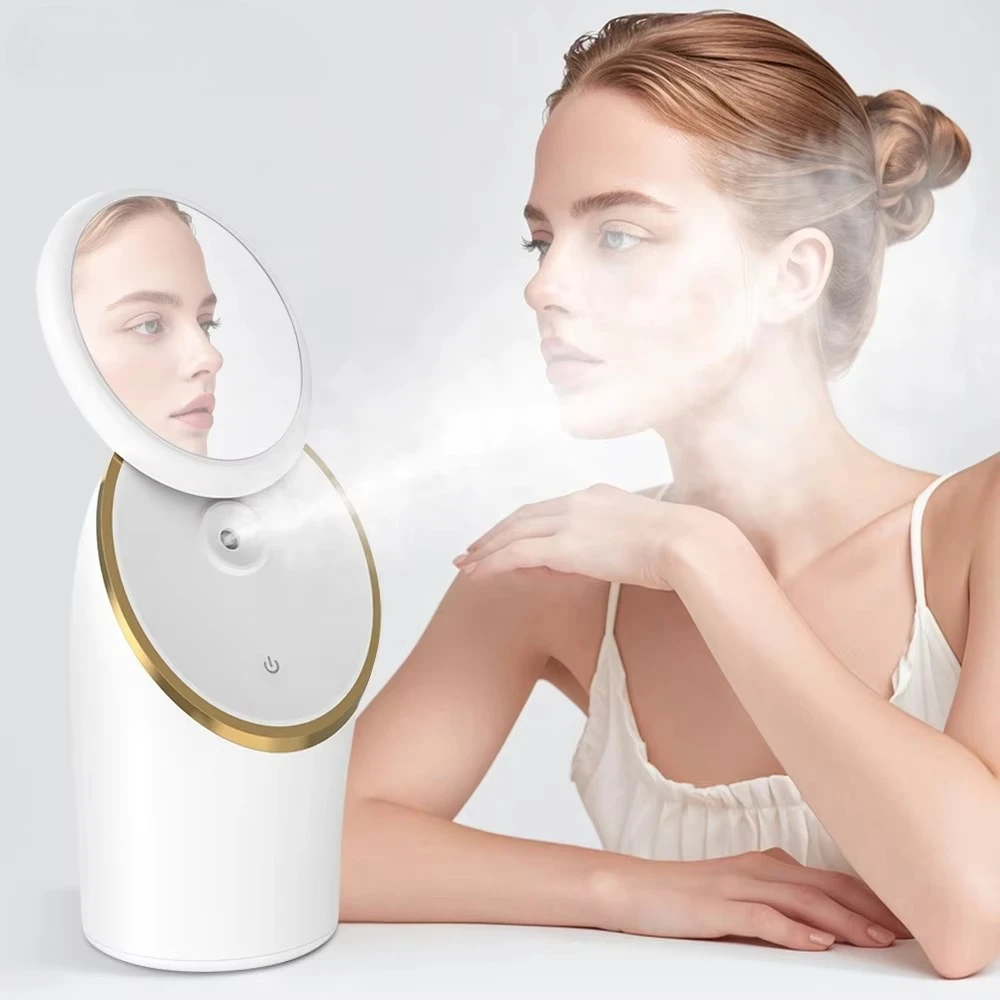 New Design Home Use Nano Ionic Warm Mist Face Humidifier Steamer for Facial Moisturizing Cleansing Mirror Facial Steamer