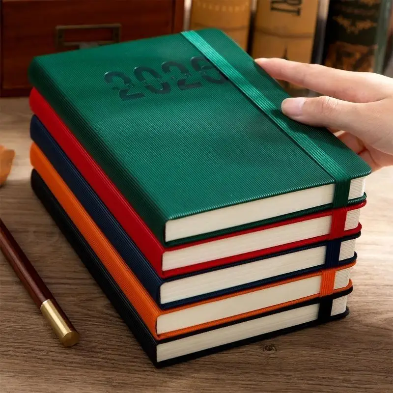 2026 รายวันนักวางแผนรายเดือนพร้อมมาร์คสีสันรายเดือนวางแผนวันหนังปกแข็ง 360 หน้าลงวันที่สำหรับการจัดตารางรายวัน 896C