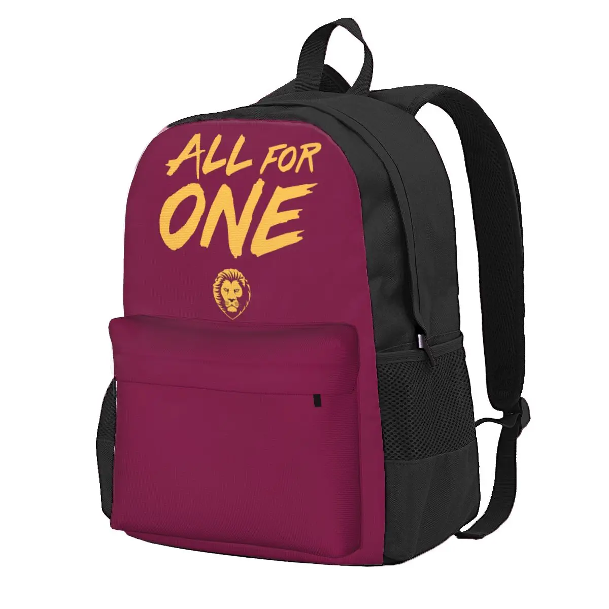 All For One Brisbane Lions Student Backpack School Bag Hiking Travel Daypack for Men Women Fashion Bookbag Shoulder Bags